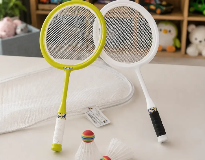 Kids Badminton Racket Set With Two Shuttlecocks